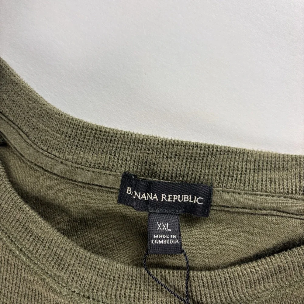 New Banana Republic Double‎ Knit Mens XXL Long Sleeve Cotton Polyester Soft NWT